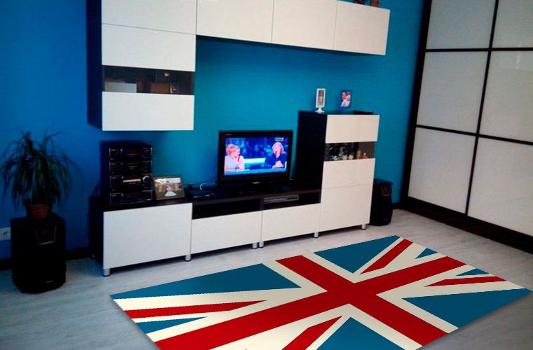 Ковер с британским флагом Union Jack для гостиной Ковер с британским флагом Union Jack для гостиной
