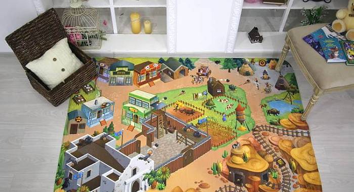 Детский развивающий 3D ковер Дикий Запад 86029