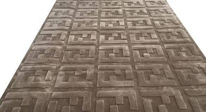 Ковер ручной работы FENDI-6 монохромный taupe